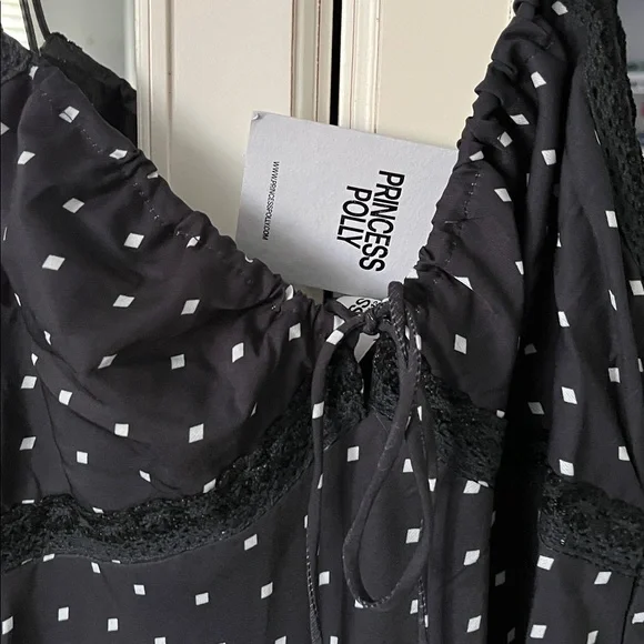 PRINCESS POLLY black and white polka dot dress NWT size 8 - Picture 2 of 4